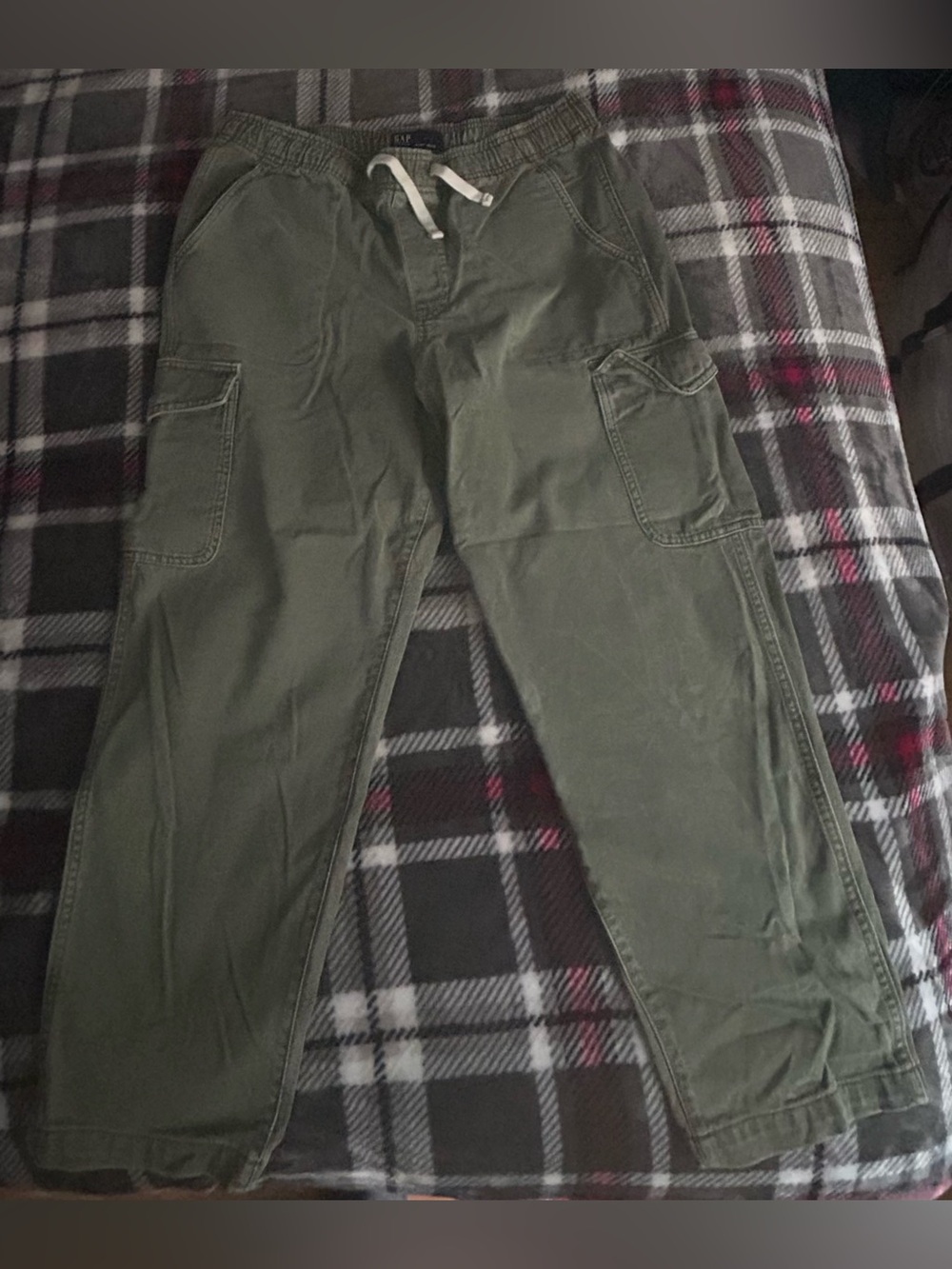GAP Cargo Easy Jean Pull On Green Large - Picture 5 of 9